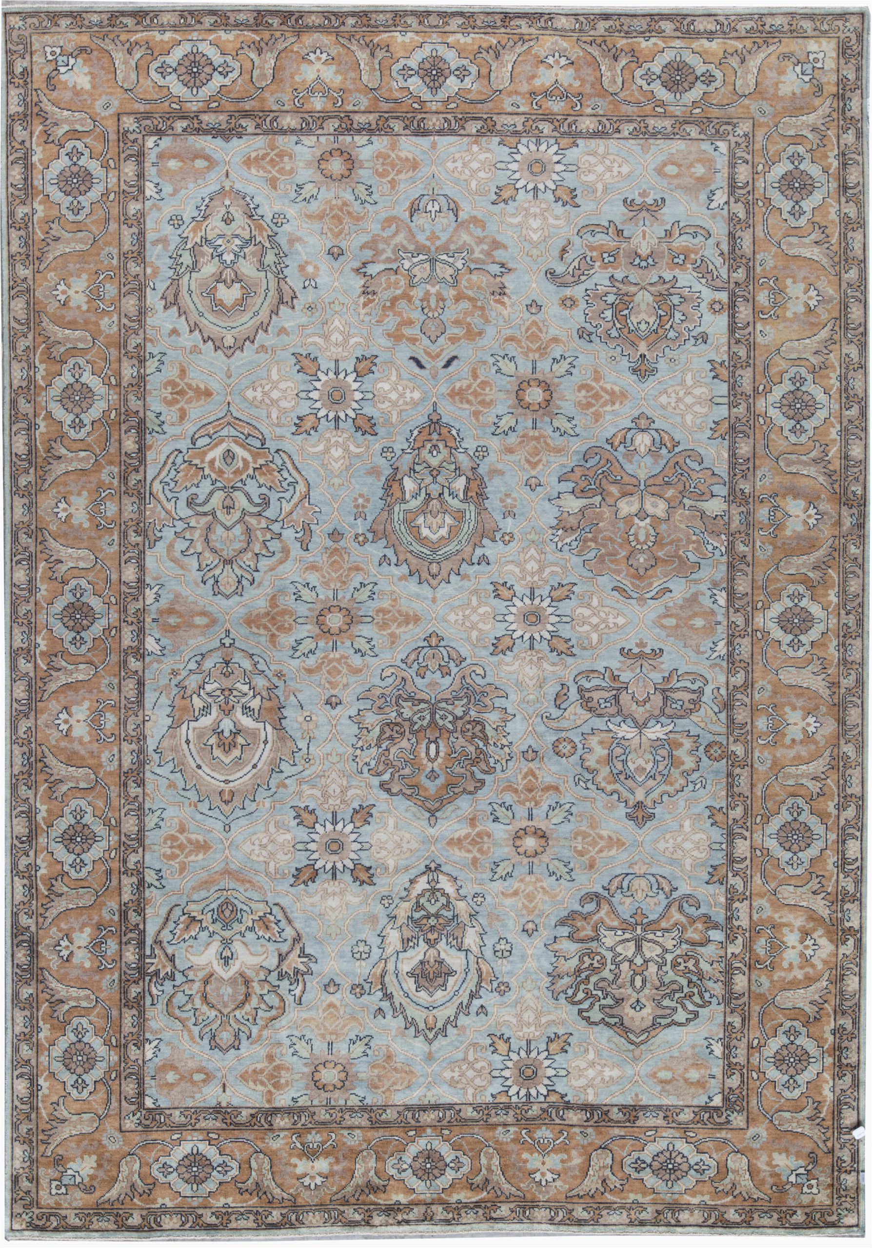 8 by 13 area Rugs E Of A Kind Hand Knotted Blue 9 8" X 13 7" Wool area Rug