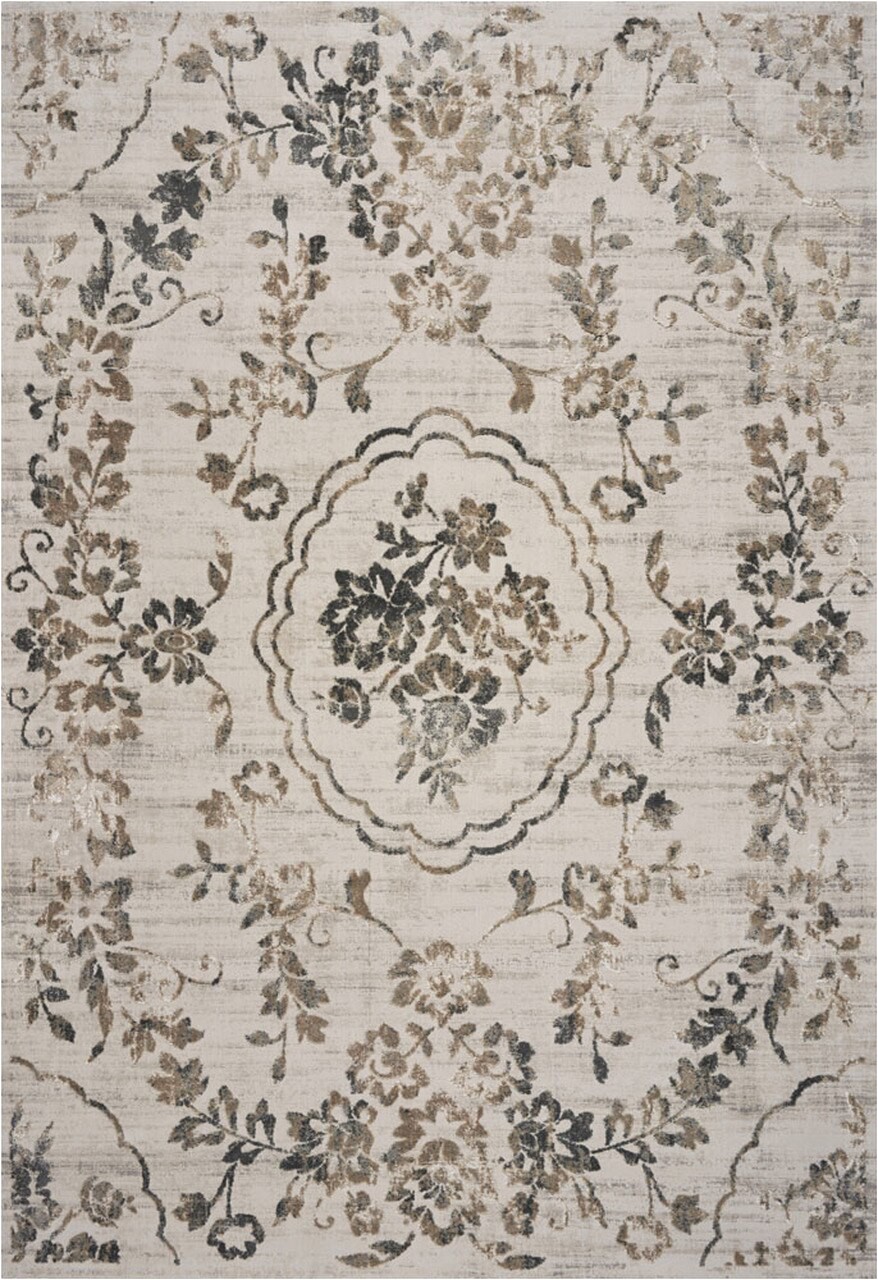 8 by 13 area Rugs Empire 7061 Grey Flora 8 10" X 13 area Rugs