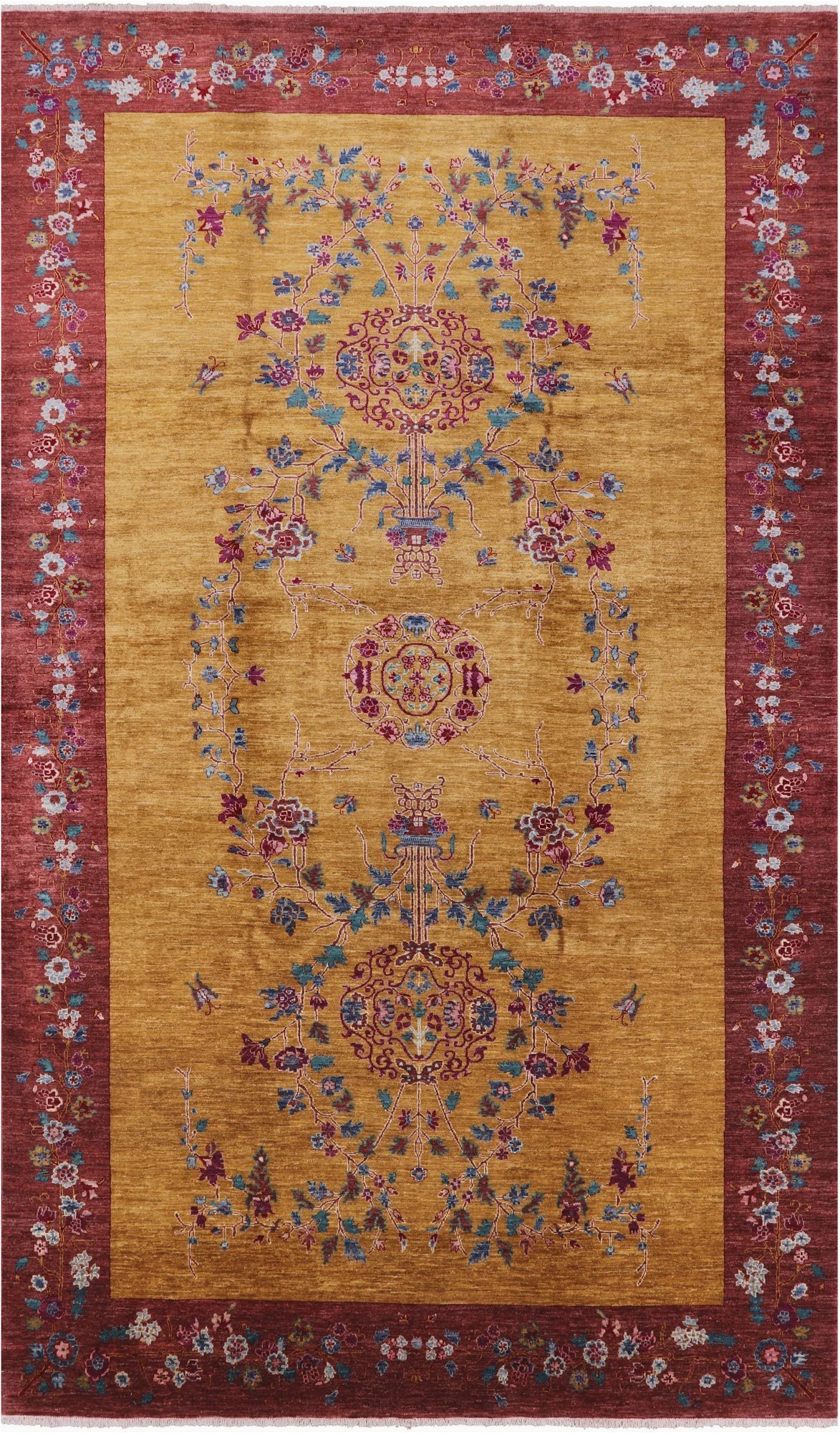 8 by 13 area Rugs Persian Suzani Handmade Wool area Rug 8 X 13 9"