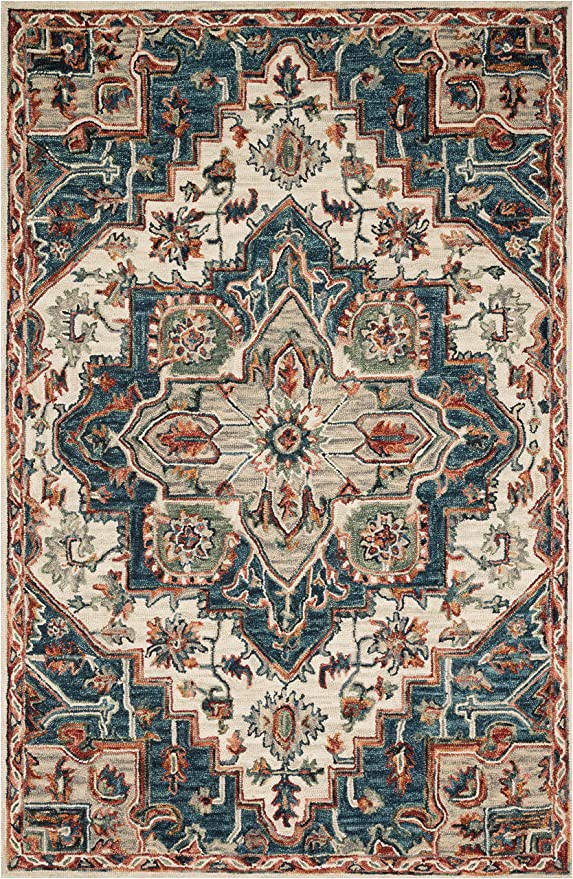 Amazon area Rugs 5 X 7 Loloi Victoria Collection area Rug 5 0" X 7 6" Blue Red