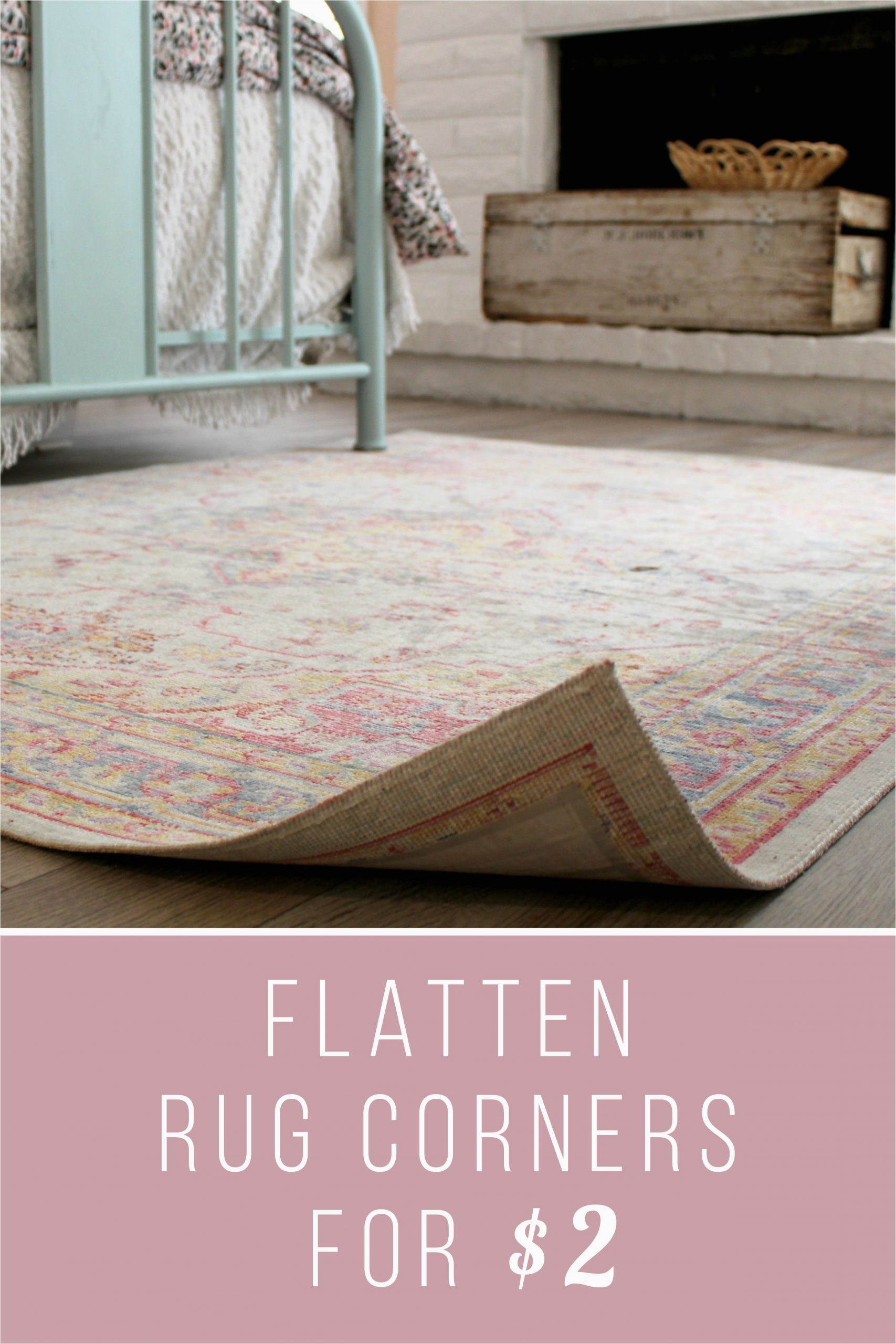 Area Rug Edges Curling Up Flatten Rug Corners for $2 Barefoot Blonde by Amber