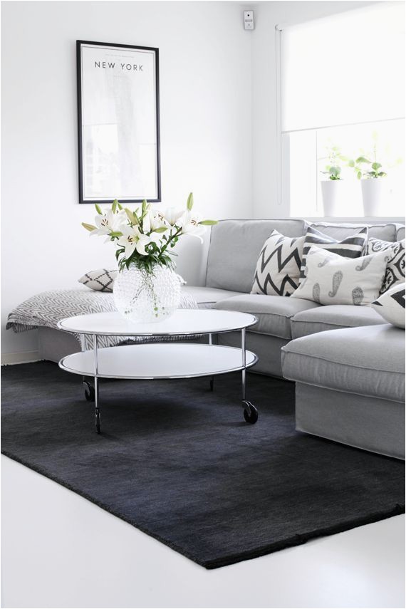 Area Rug with Chaise sofa 10 Beautiful Grey and White Living Rooms