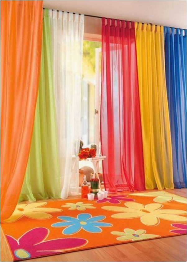 Area Rug with Matching Curtains Colorful Sheer Curtains and Floral area Rug