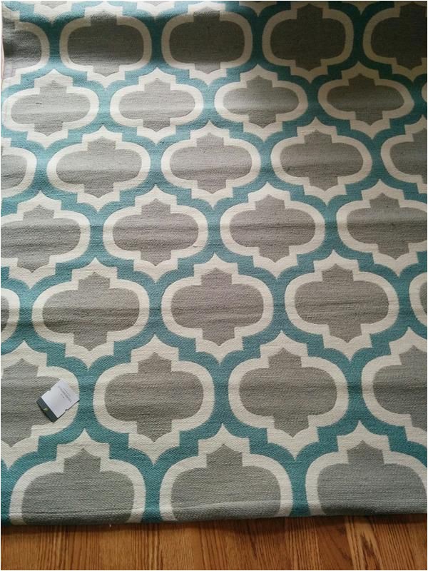 Area Rugs Grey and Teal Thresholdâ¢ Indoor Outdoor Fretwork Runner Aqua 1 10"x7