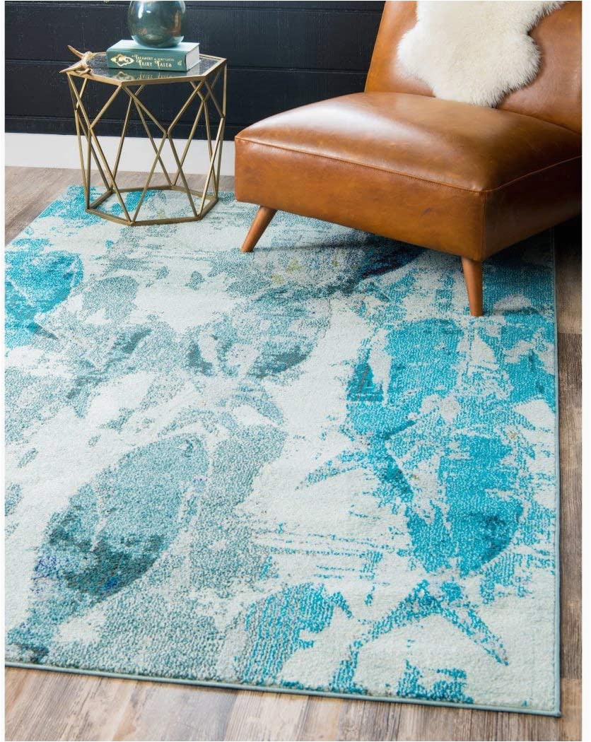 Area Rugs with Fish On them Amazon Ln 5×8 Blue White Natuical Fish area Rug