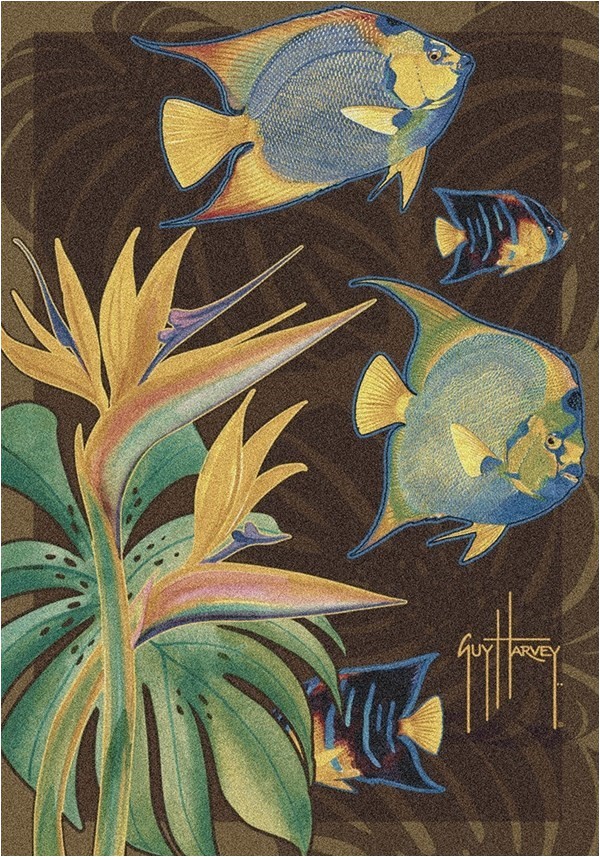 Area Rugs with Fish On them Milliken Guy Harvey Tropical Fish area Rugs