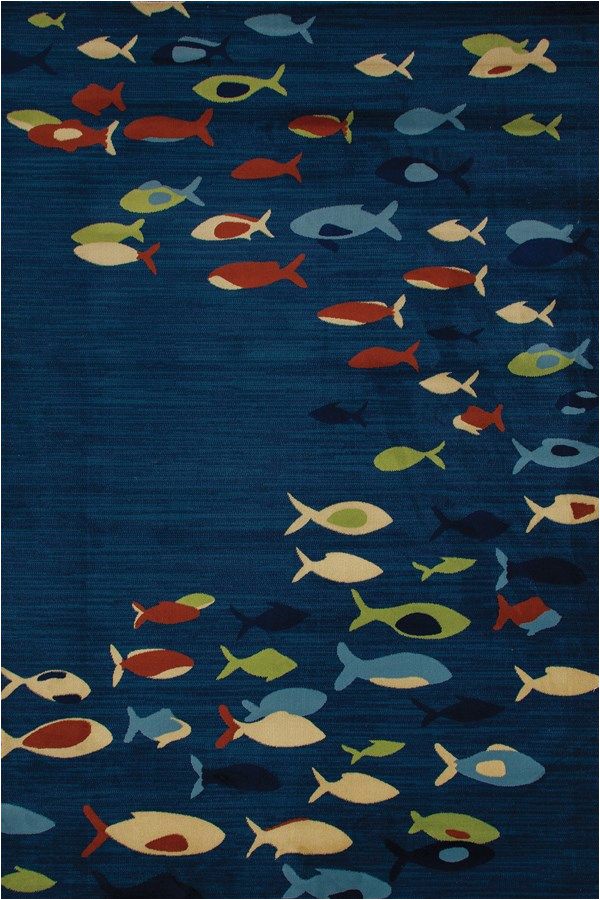 Area Rugs with Fish On them Silver Ridge Weavers south Sea Fishes Rugs