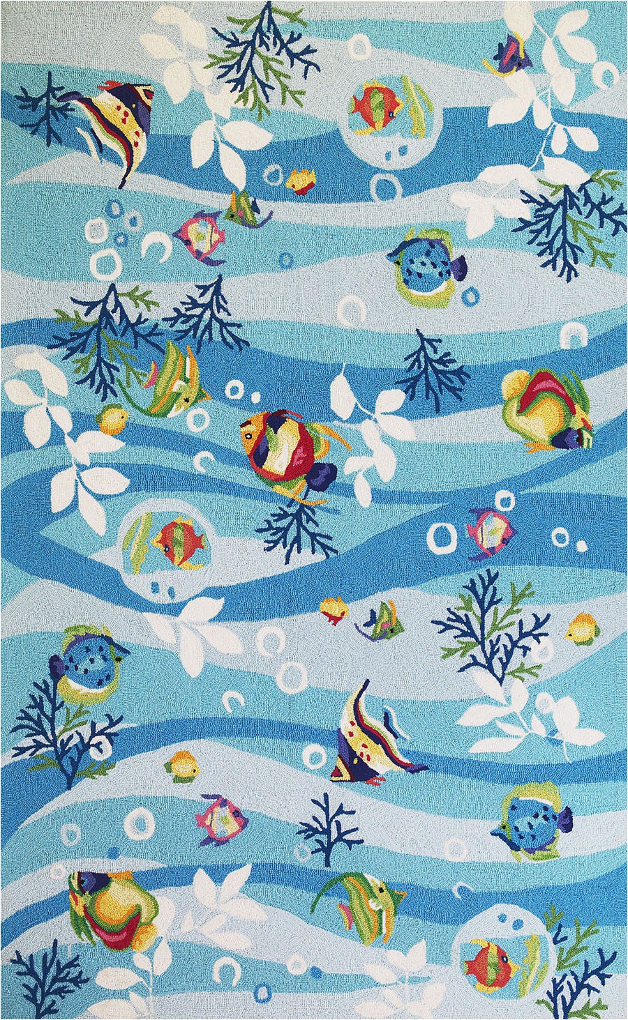 Area Rugs with Fish On them sonesta 2011 Blue Tropical Fish Rug by Kas