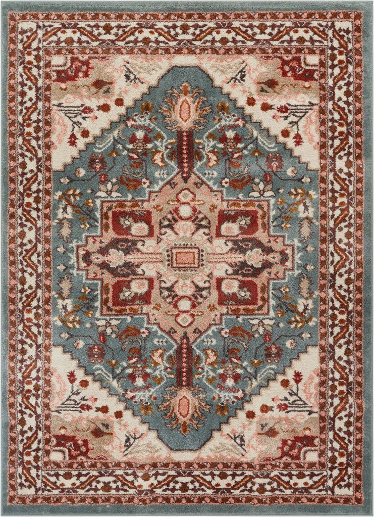 Area Rugs with soft Backing Celesita Blue Traditional Vintage Rug with Images