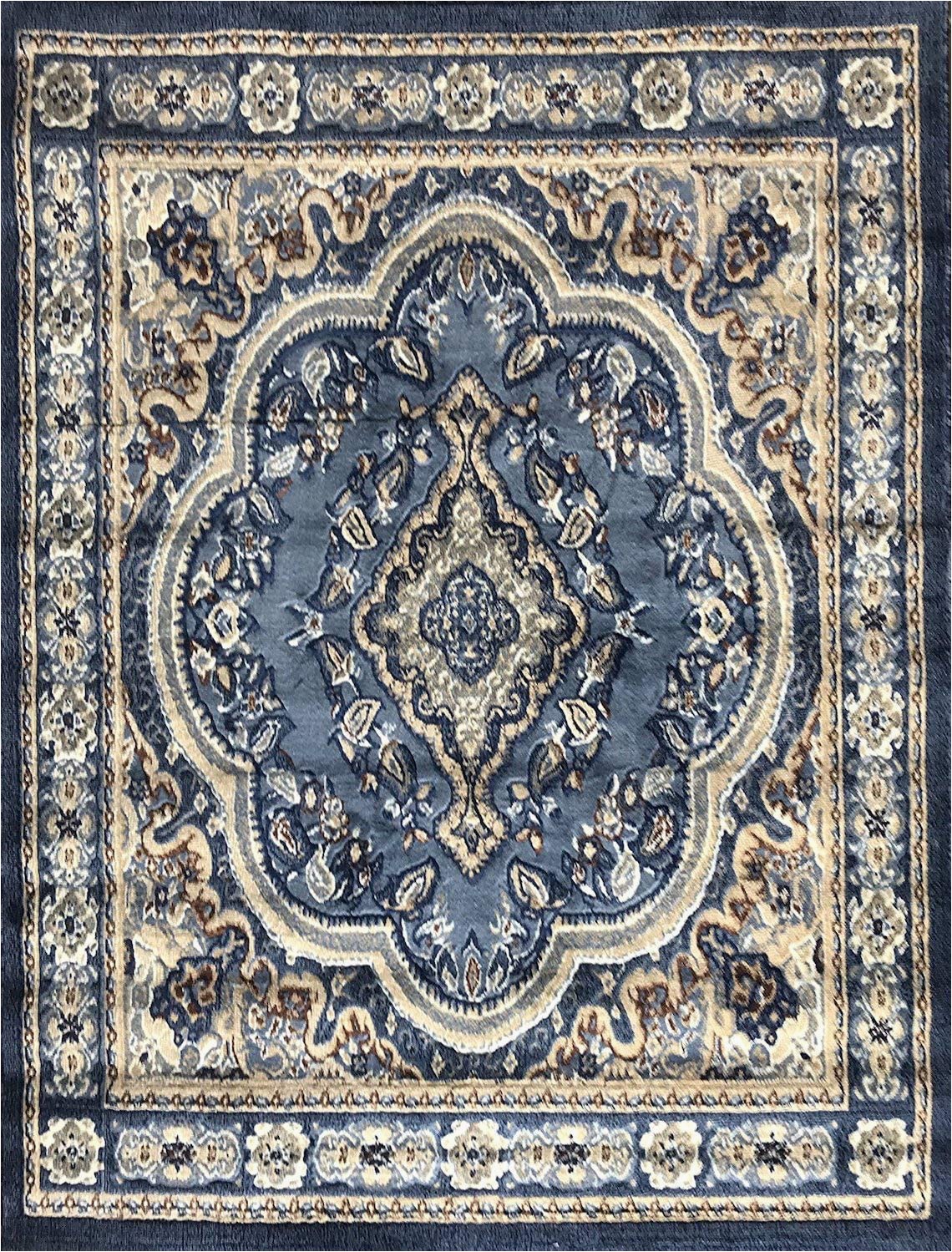 Baby Blue oriental Rug Traditional oriental Persian Rug Light Blue Brown & Beige Design 520 4 Feet X 5 Feet 9 Inch