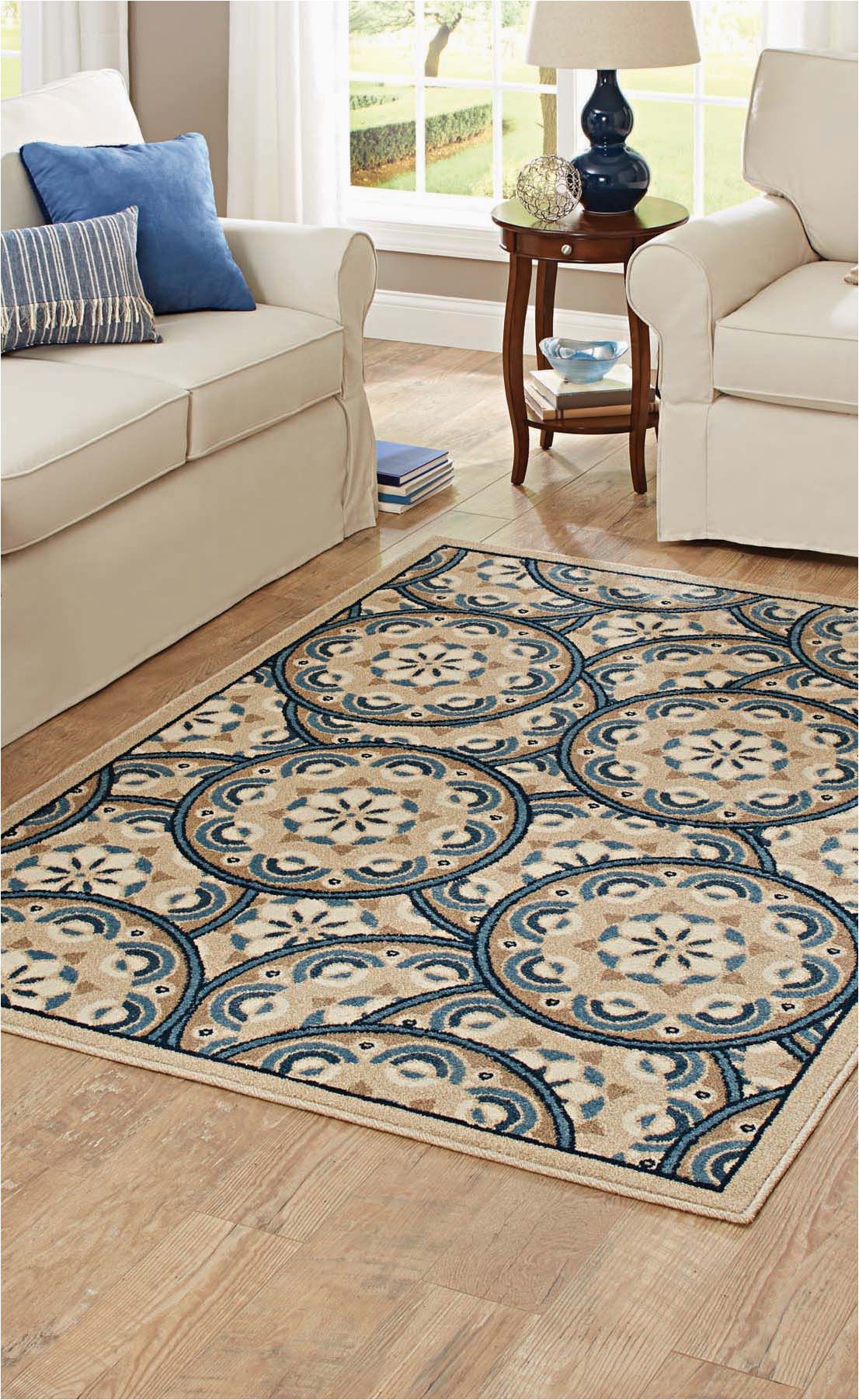 Better Homes and Gardens area Rugs at Walmart Better Homes & Gardens Blue tokens area Rug Walmart