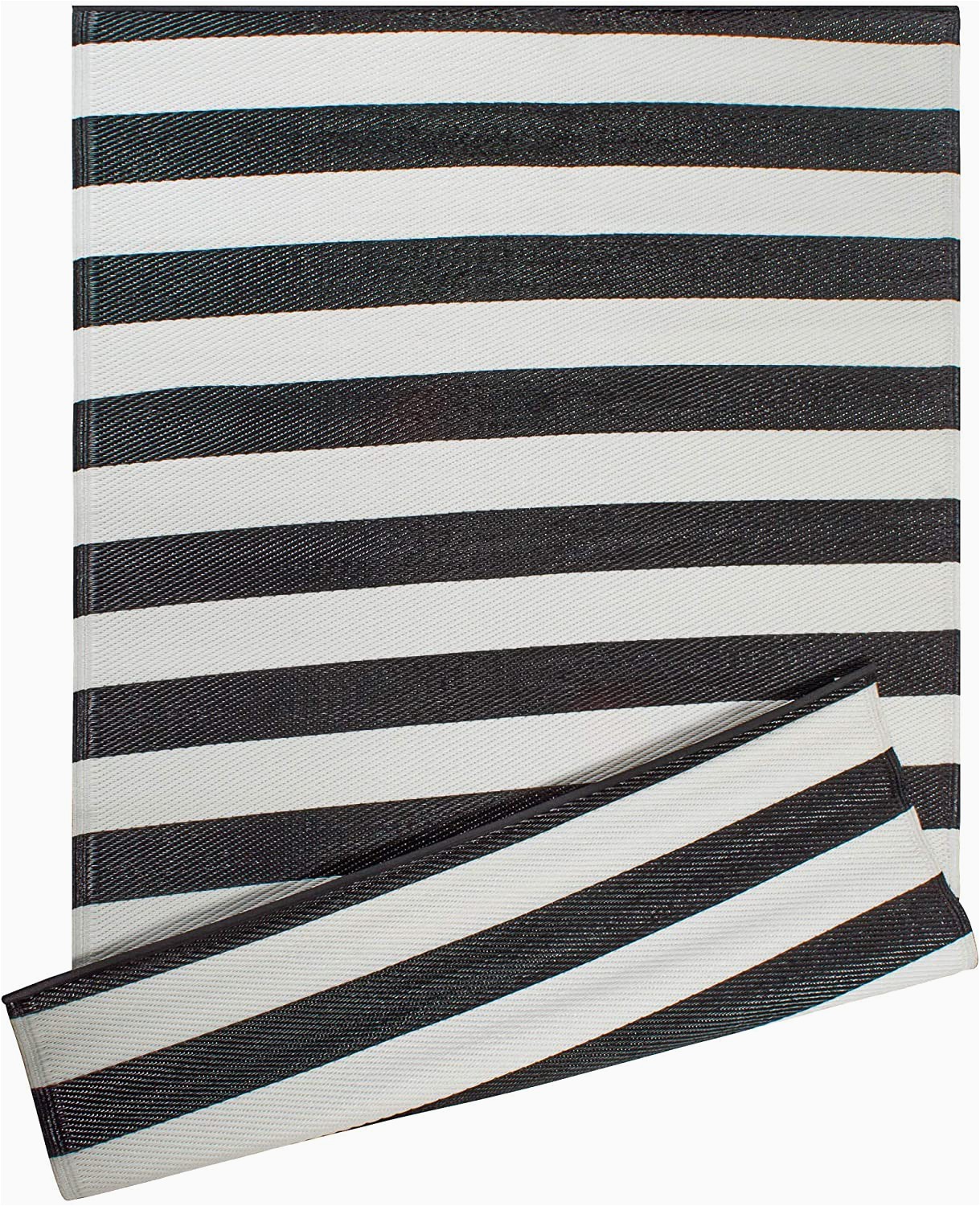 Black and White area Rugs Amazon Dii Reversible Indoor Woven Striped Outdoor Rug 4×6 White & Black
