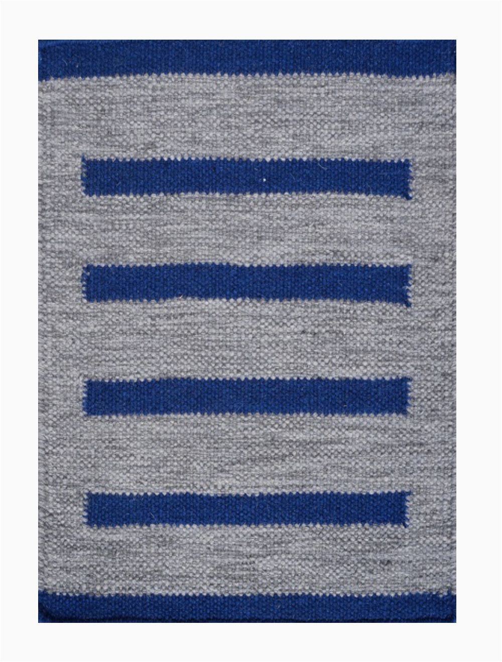 Blue and Gray Wool Rug Custom Kavi Gray Blue Hand Woven Flatweave Wool Rug