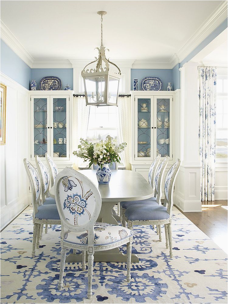 Blue and White Bedroom Rug Blue and White Dining Room Ideas