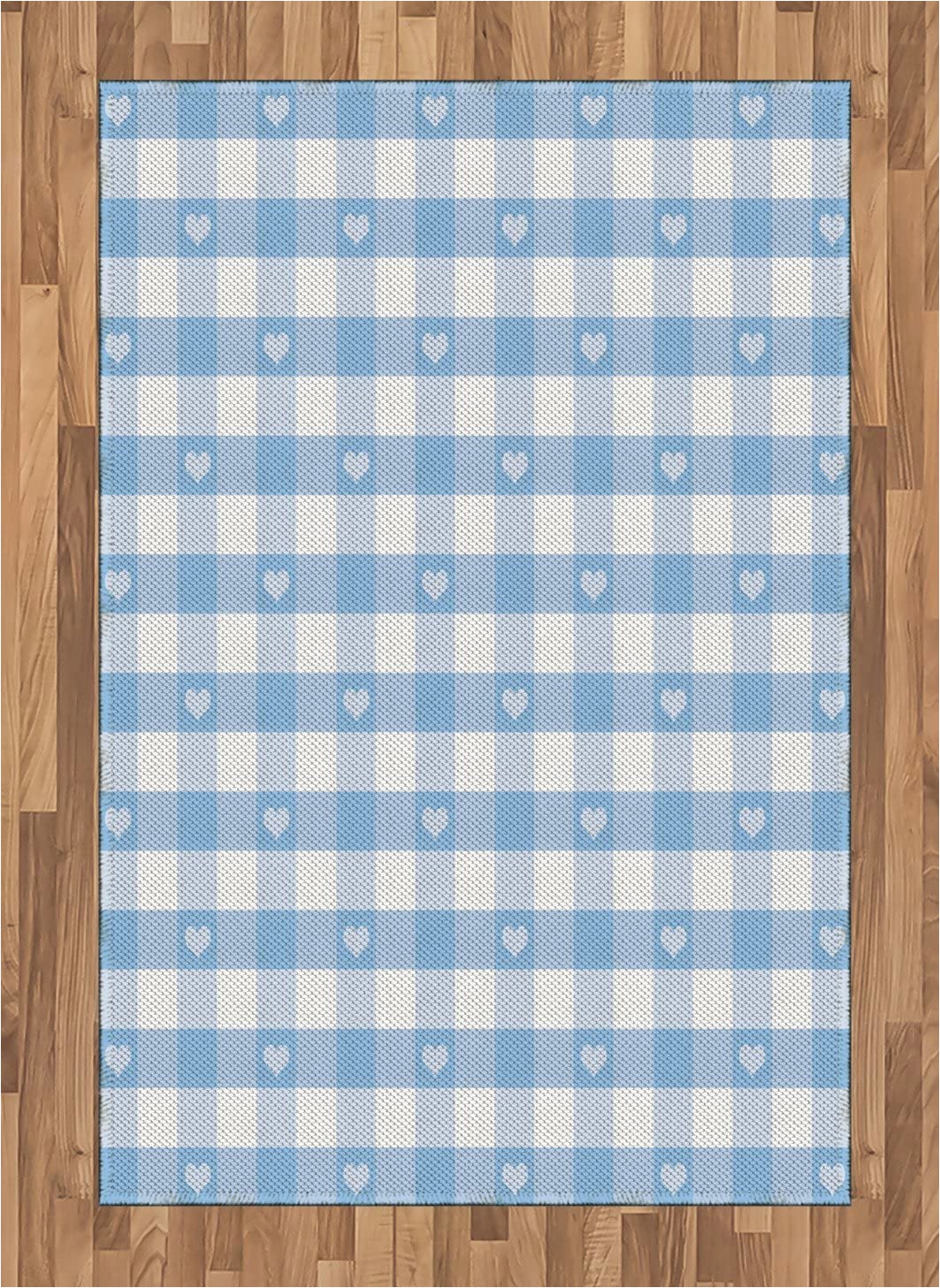 Blue and White Check Rug Amazon Ambesonne Checkered area Rug Gingham Motif with