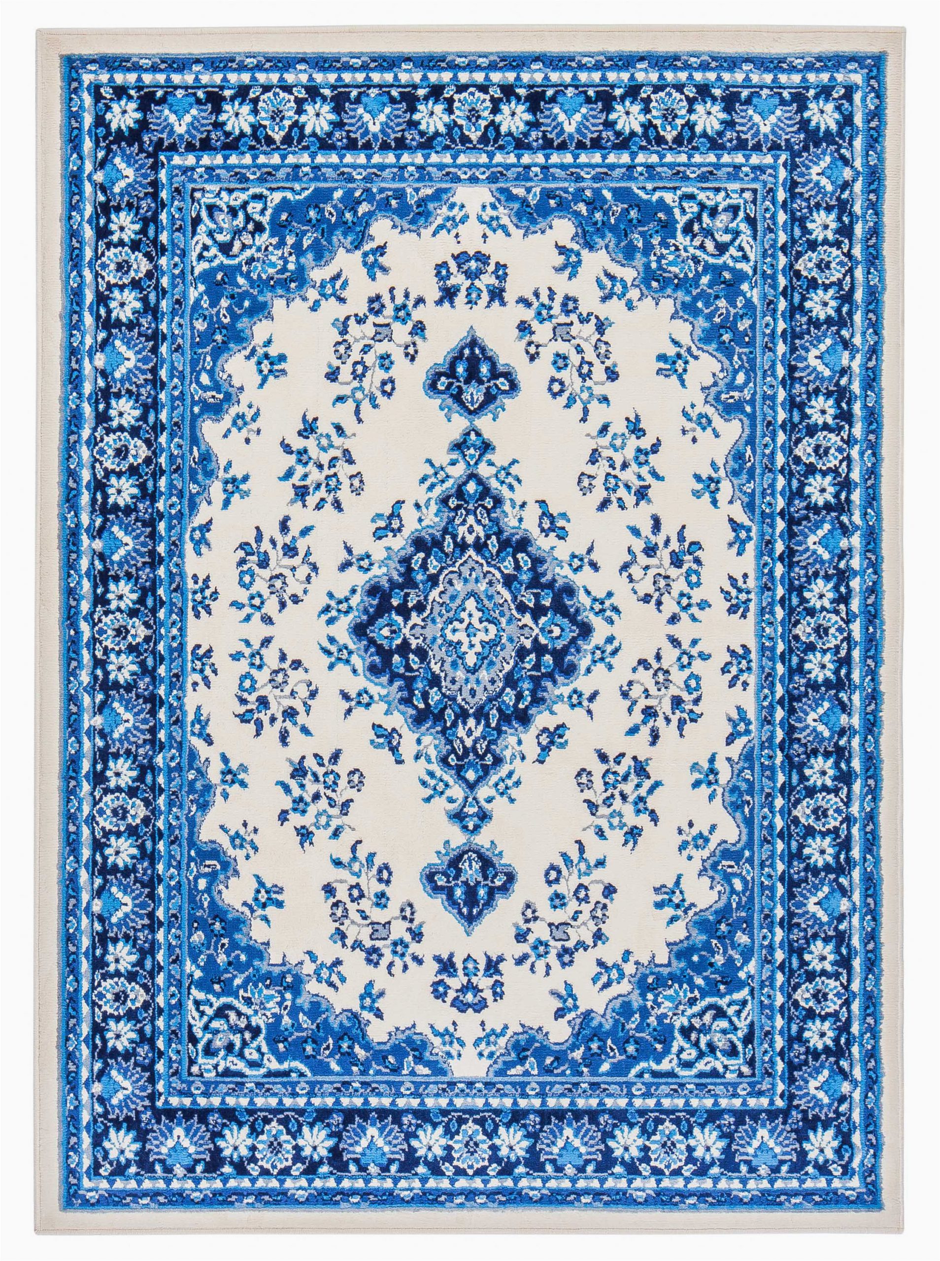 Blue and White Persian Rug Global Persian Blue and White Medallion Rug Walmart