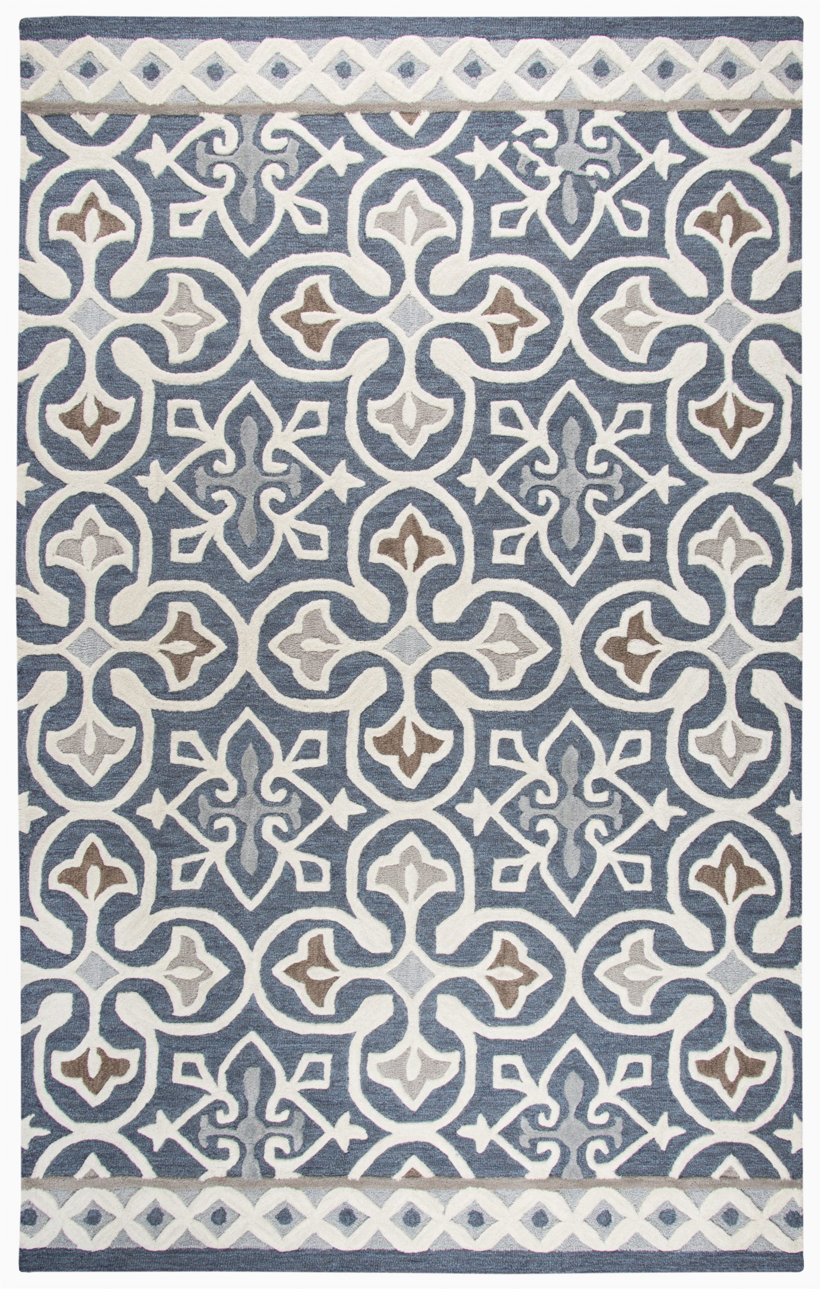 Blue Gray and Taupe area Rug Aurelia Hand Tufted Blue Gray area Rug