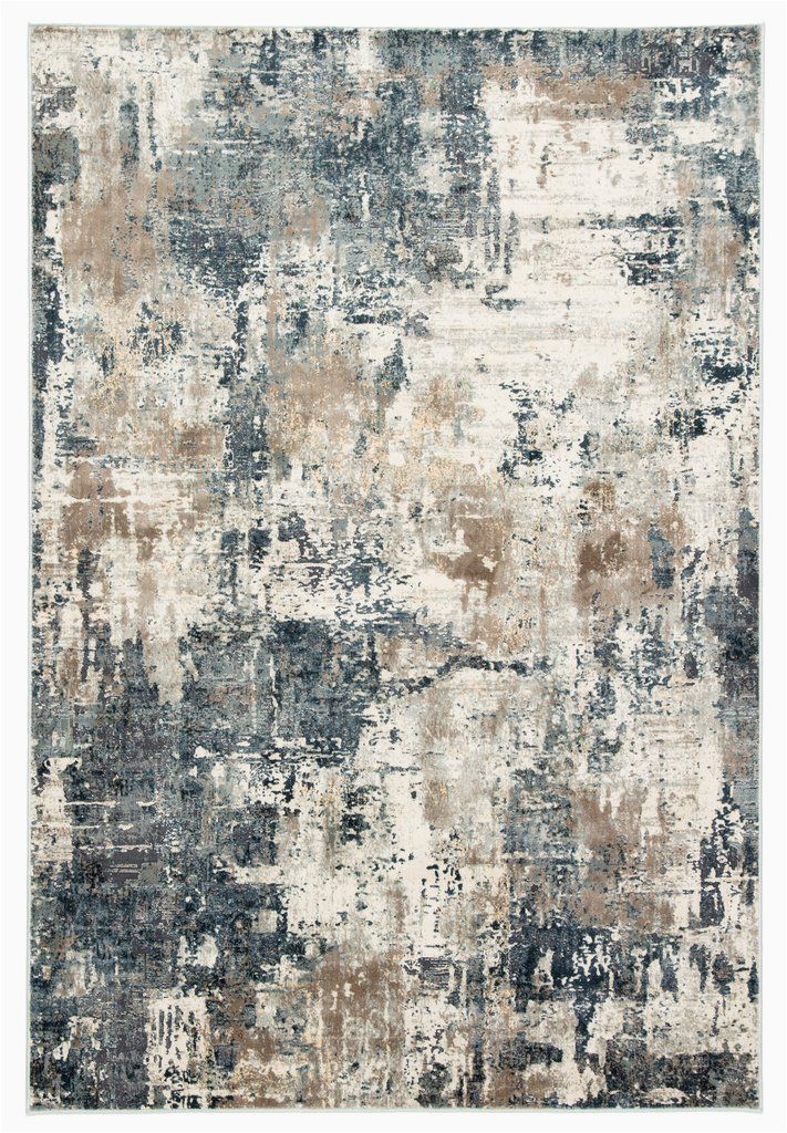 Blue Gray and Taupe area Rug Sisario Abstract Blue & Gray area Rug