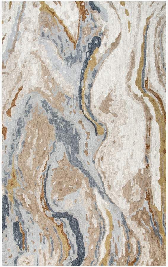 Blue Gray Gold Rug Rizzy Home Lori Vogue Blue Gray Taupe Gold Rug In 2020