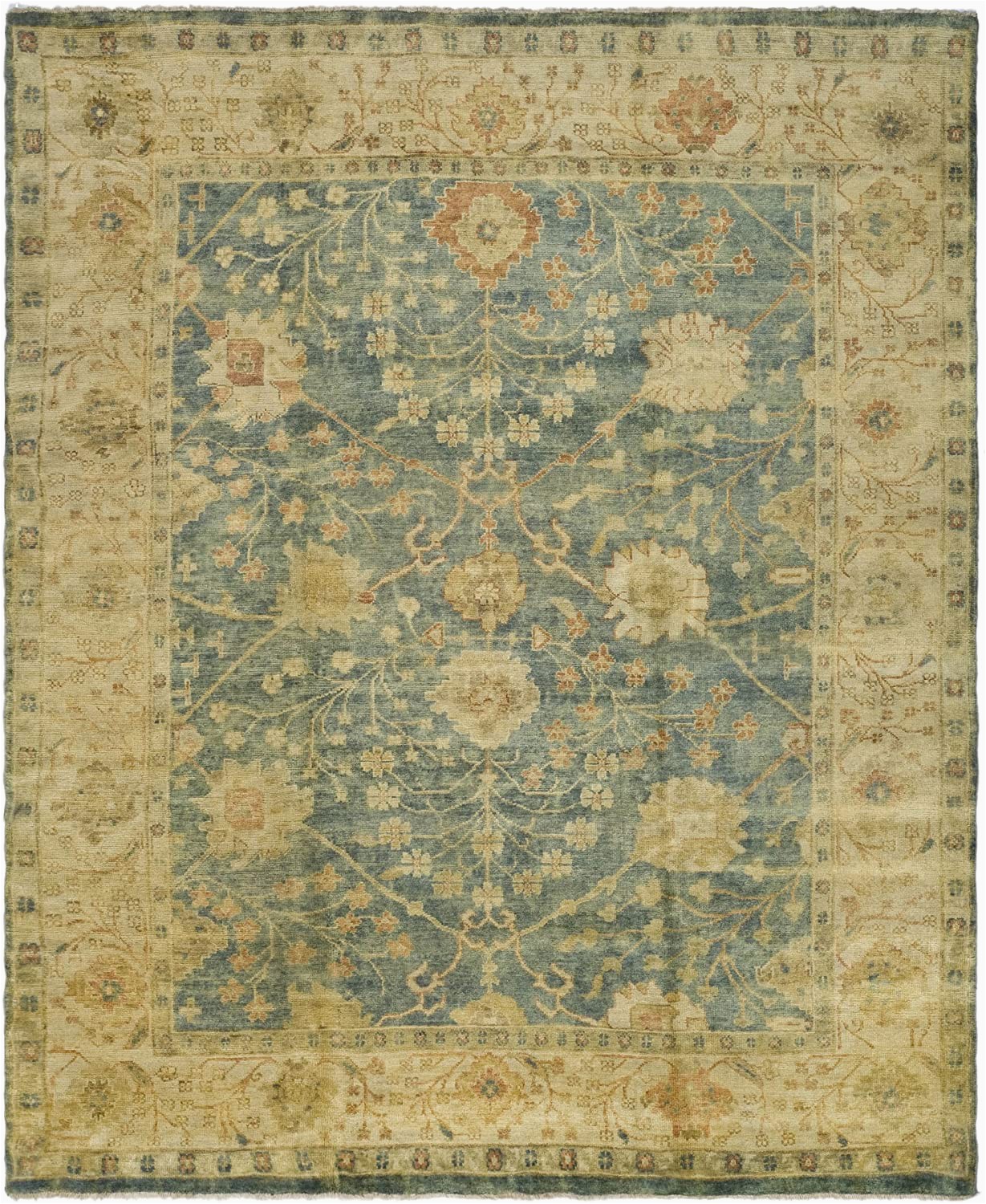 Blue Green Brown area Rugs Amazon Safavieh Oushak Collection Osh117a Hand Knotted