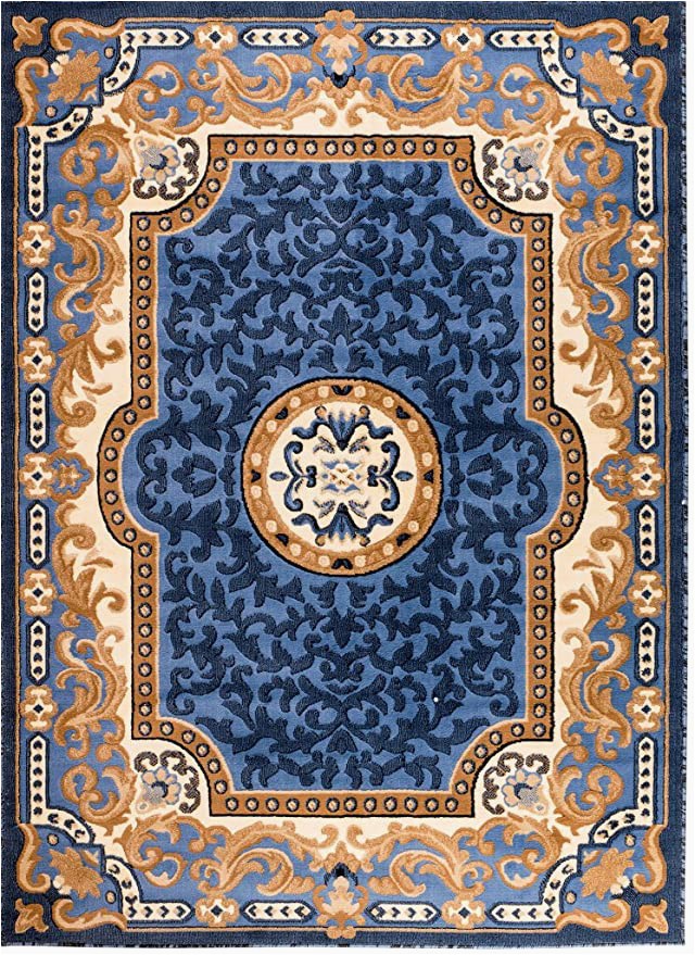 Blue oriental Rugs 8×10 Persian Rugs 2034 Blue Beige Ivory 5×7 5 2×7 2 area Rug oriental Carpet New