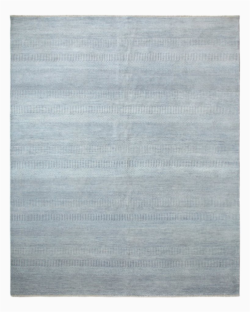 Blue Wool Rugs 8×10 solid Handmade area Rug8 1" X 9 11"