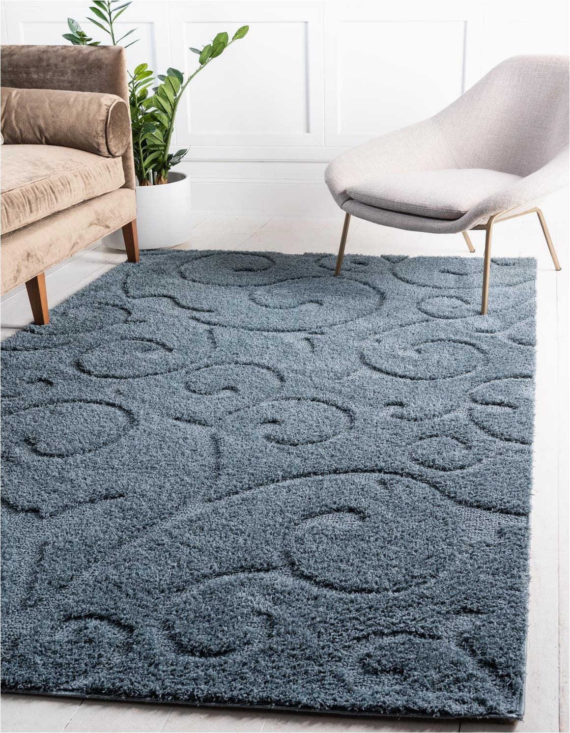 Bob S Discount Furniture area Rugs Blue Floral Shag area Rug In 2020