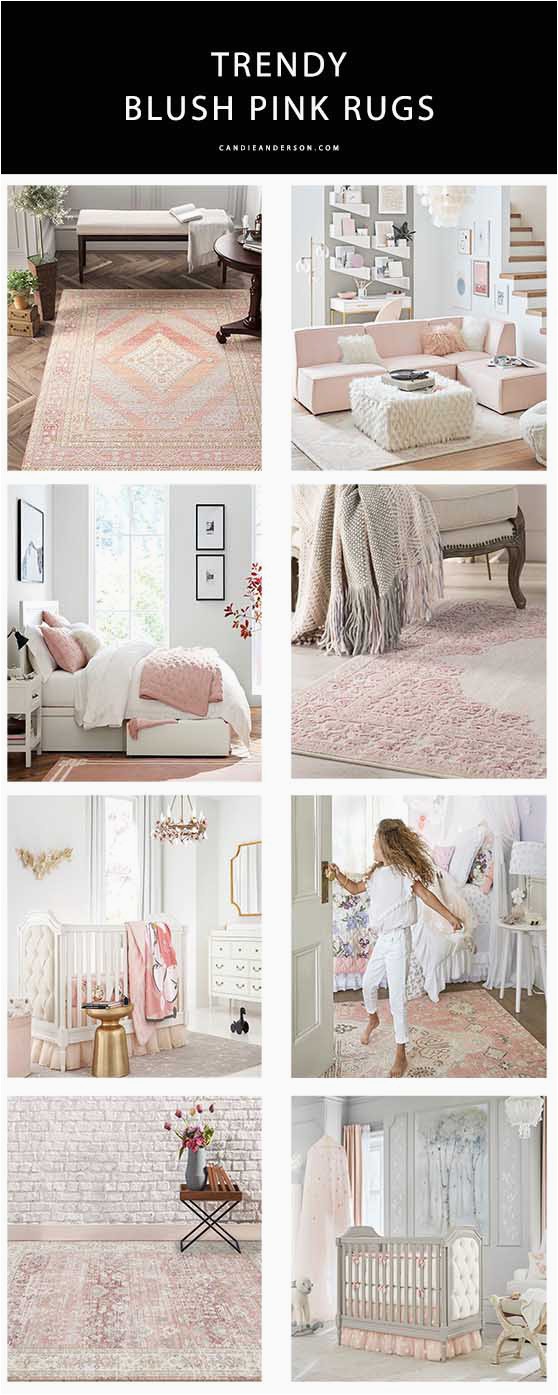 Bungalow Rose Fontanne Pink White area Rug 20 Trendy Blush Pink Rugs that Will Look Amazing In Any Home