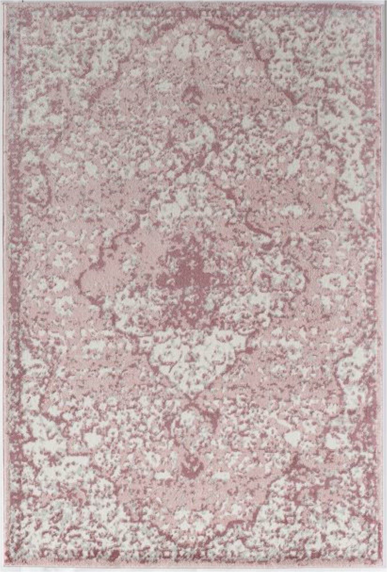 Bungalow Rose Fontanne Pink White area Rug Serenity Saturated oriental Pink area Rug