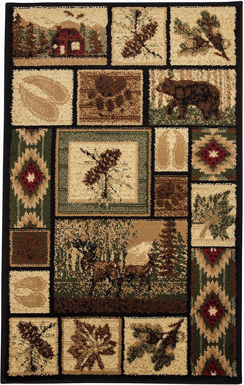 Cabin area Rugs for Sale Rugs 4 Less Collection Rustic Western and Native American Wildlife and Wilderness Cabin Lodge Accent area Rug R4l 386 2×3
