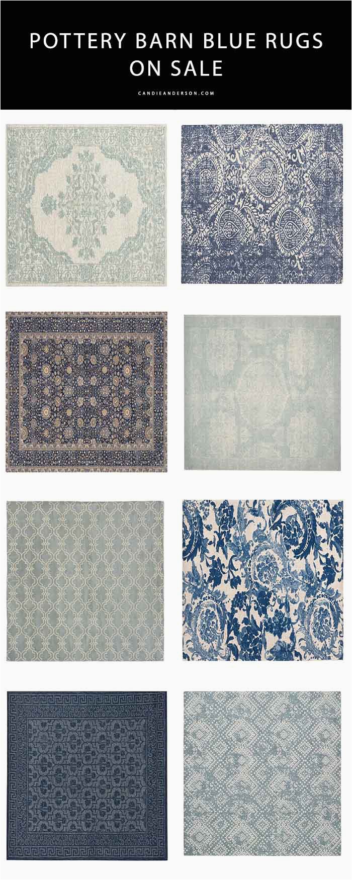 Carina Synthetic Rug Porcelain Blue 10 Trendy Blue Pottery Barn Rugs Sale