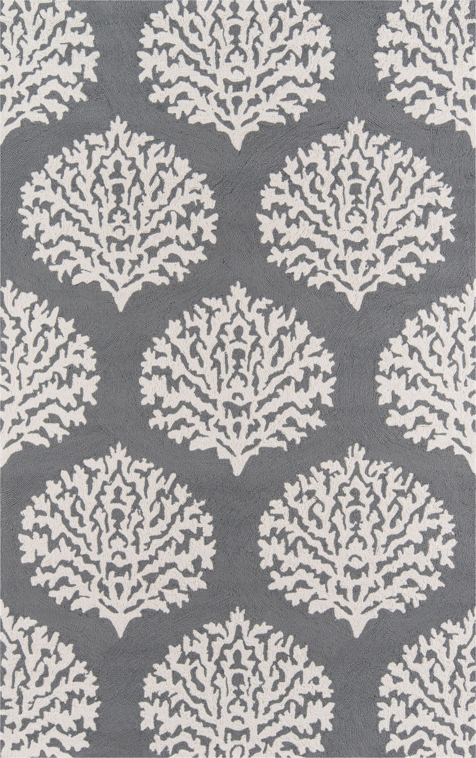 Coral and Grey area Rug Vr 45 Color Gray Size 3 9" X 5 9"