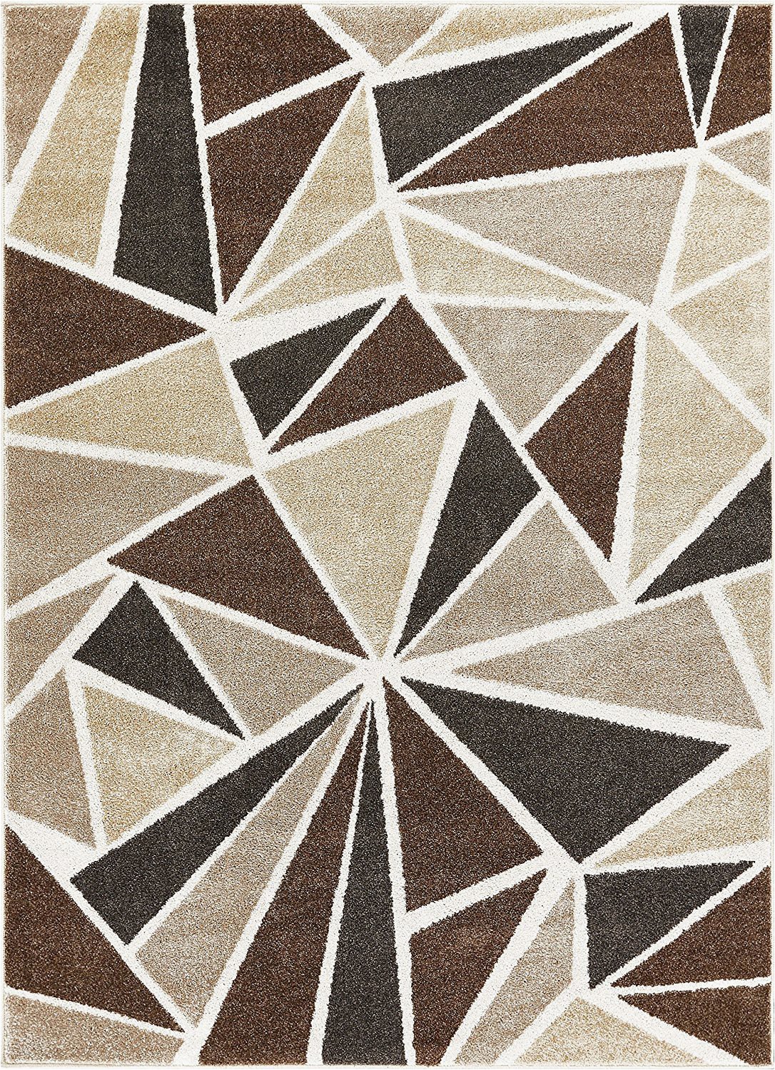 Dark Brown and Grey area Rug Modern Geometric Brown Beige Dark Grey area Rugs – Modern