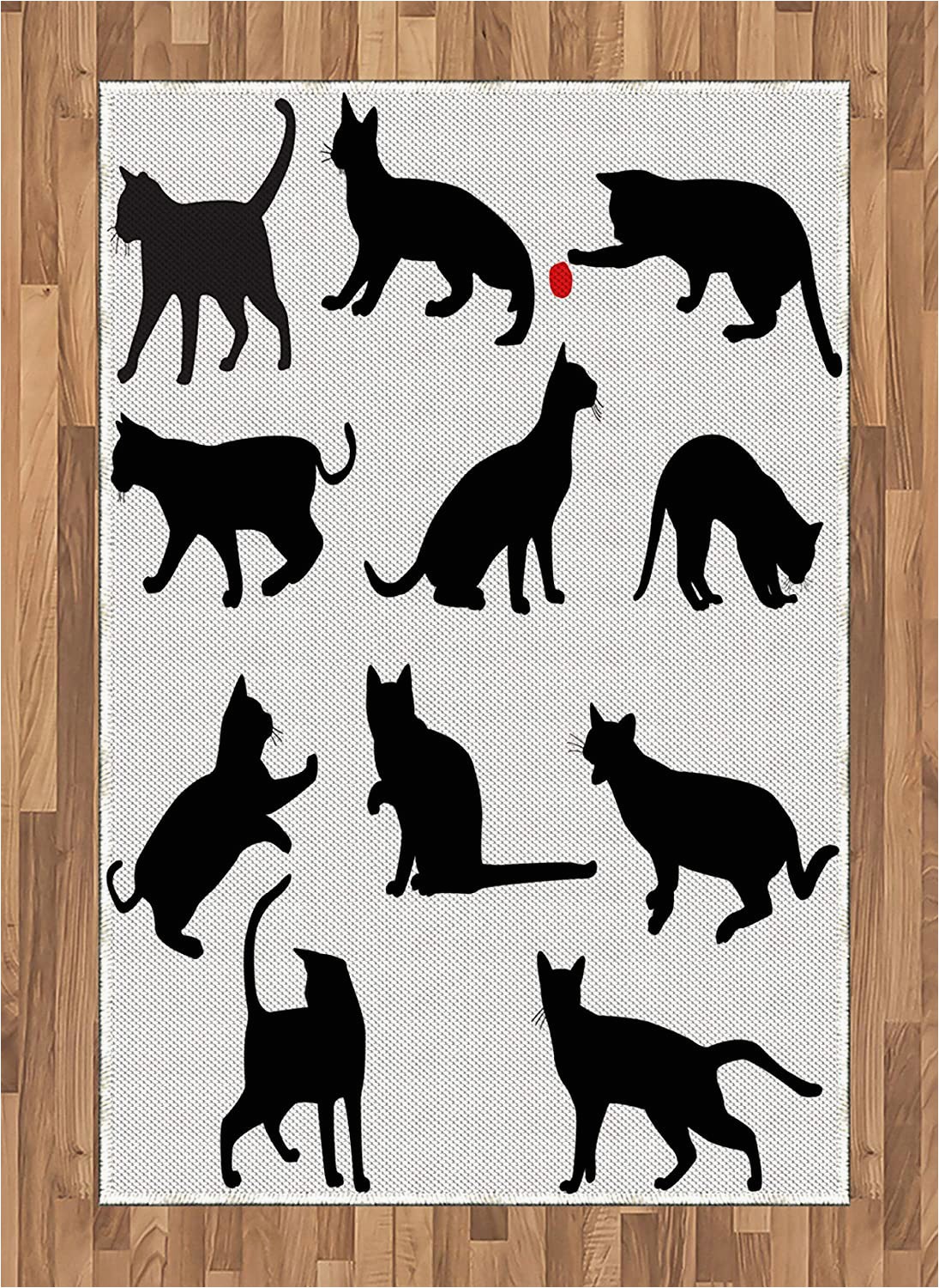 Dog Paw Print area Rugs Buy Ambesonne Cat area Rug Silhouette Of Kittens In Various