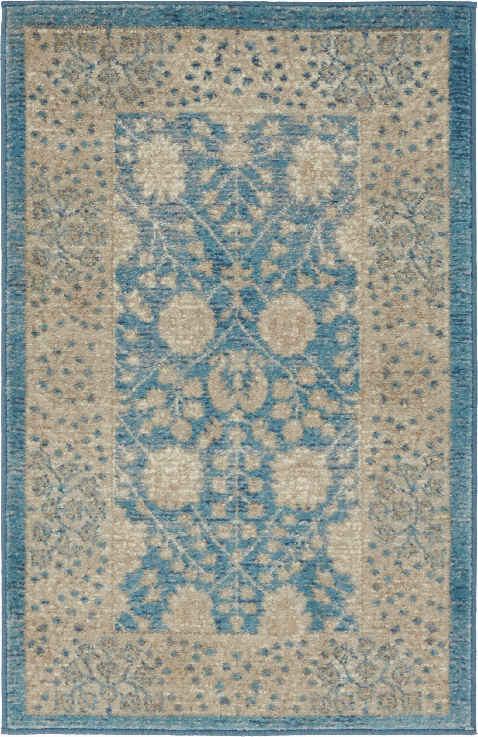 French Blue area Rugs Kerensa oriental Blue area Rug