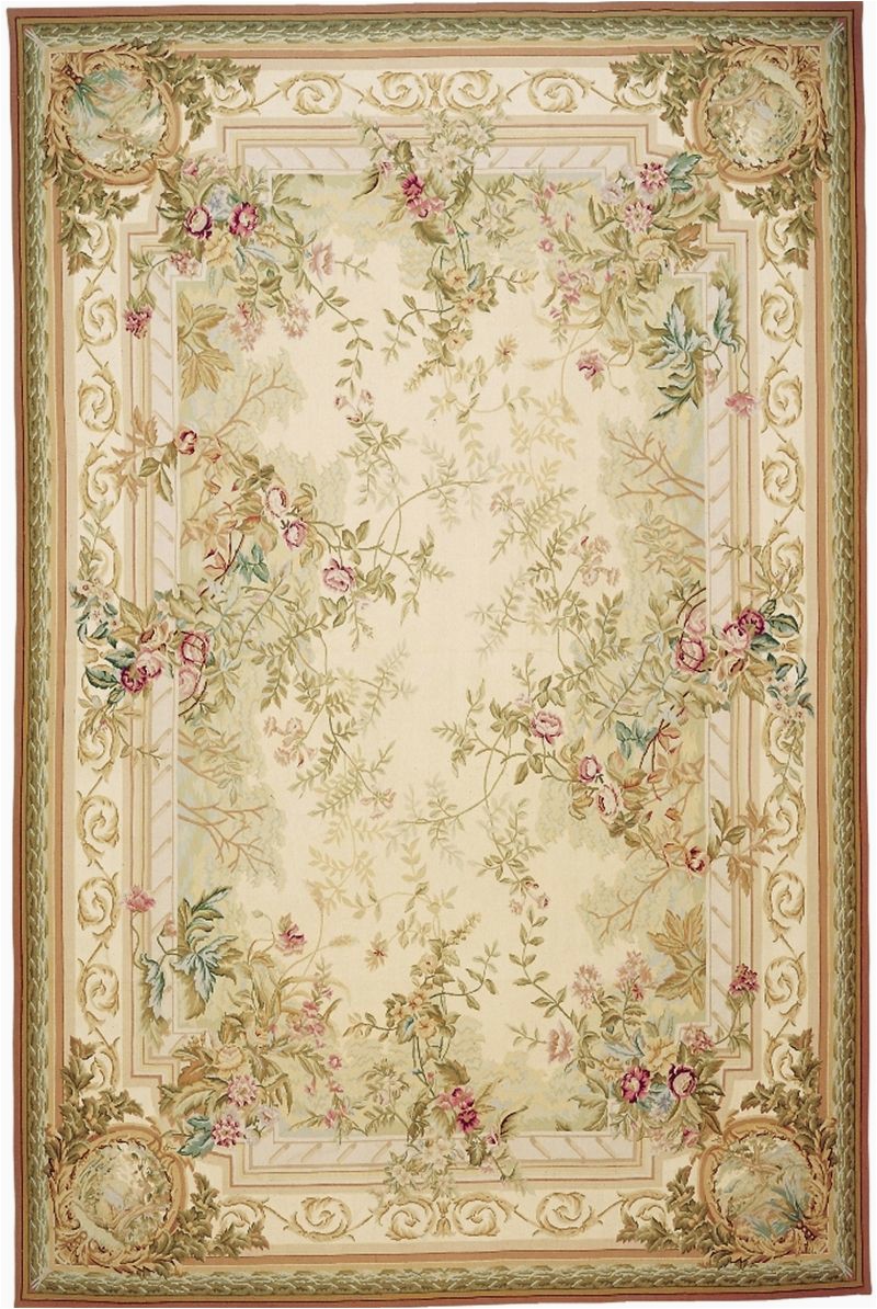 French Country Wool area Rugs Rosemont Aubusson Rug