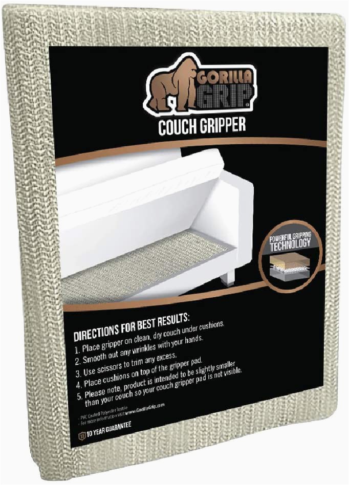 Gorilla Grip Non Slip area Rug Pad Gorilla Grip original Slip Resistant Couch Cushion Gripper Pad Helps Keep sofa Cushions From Sliding Grip Pads Work On sofas and Couches Easy to
