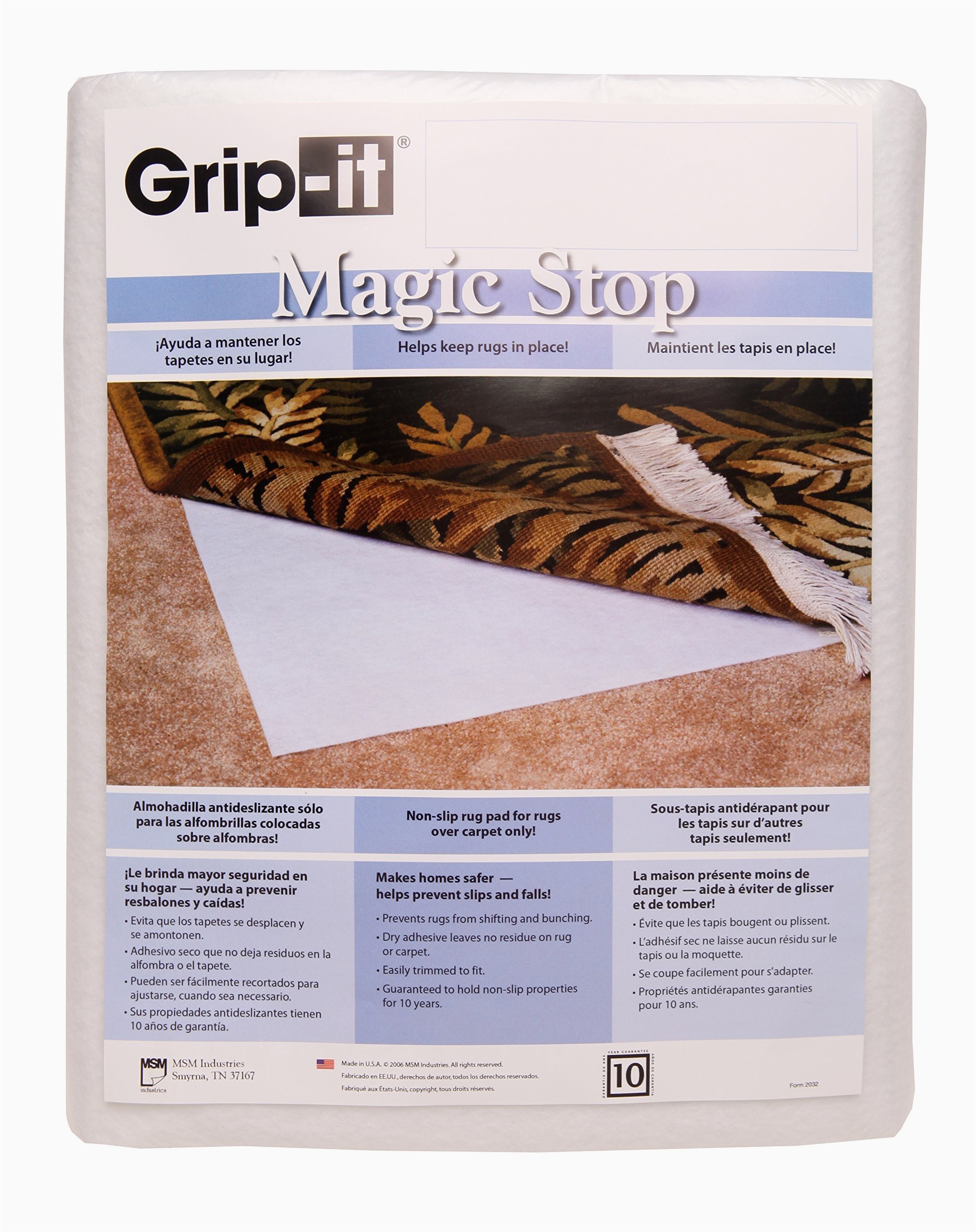 Gorilla Grip Non Slip area Rug Pad Grip It Magic Stop Non Slip Pad for Rugs Over Carpet 5 by 7