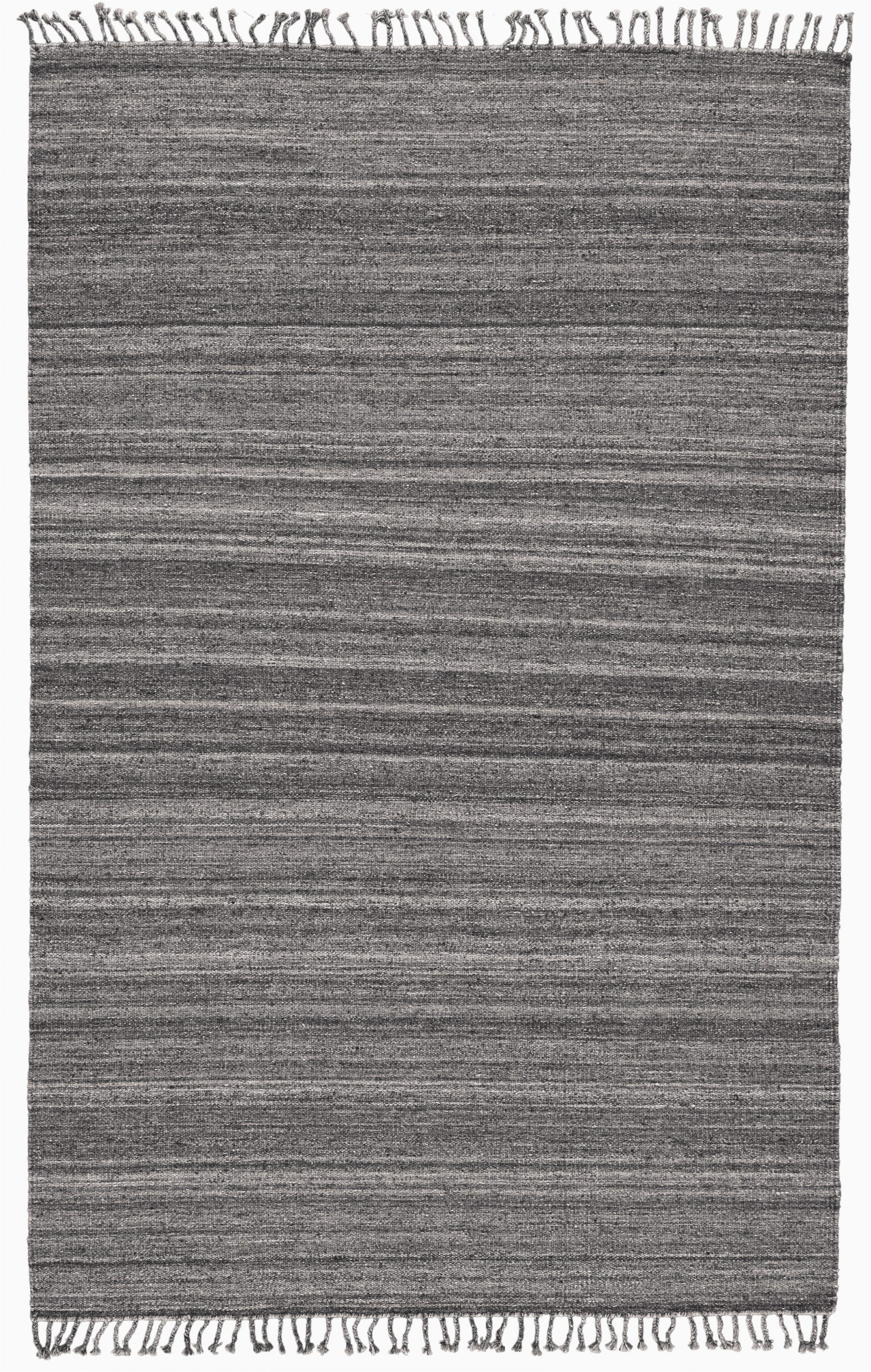 Gray and White Striped area Rug Mcmurtry Striped Handmade Flatweave Wool Gray area Rug
