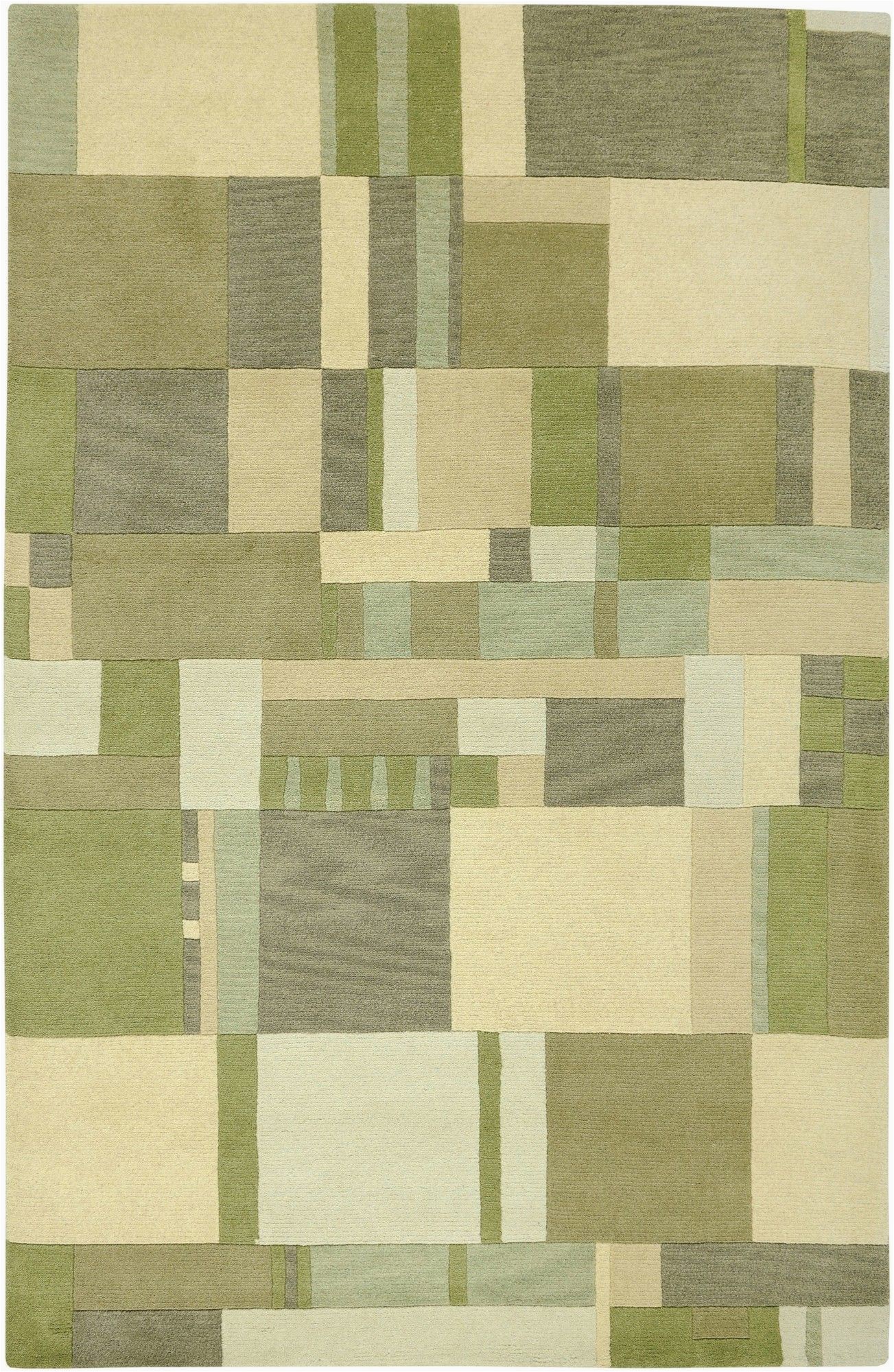 Green and Tan area Rugs Leone Hand Knotted Green Tan area Rug