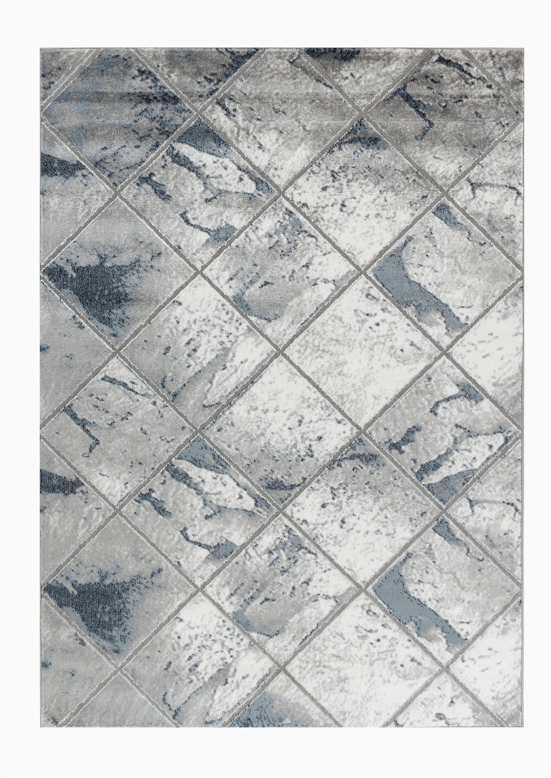 Grey and White area Rug Walmart Allure Collection Gray Blue Marble Diamond Tile Design soft area Rug Walmart