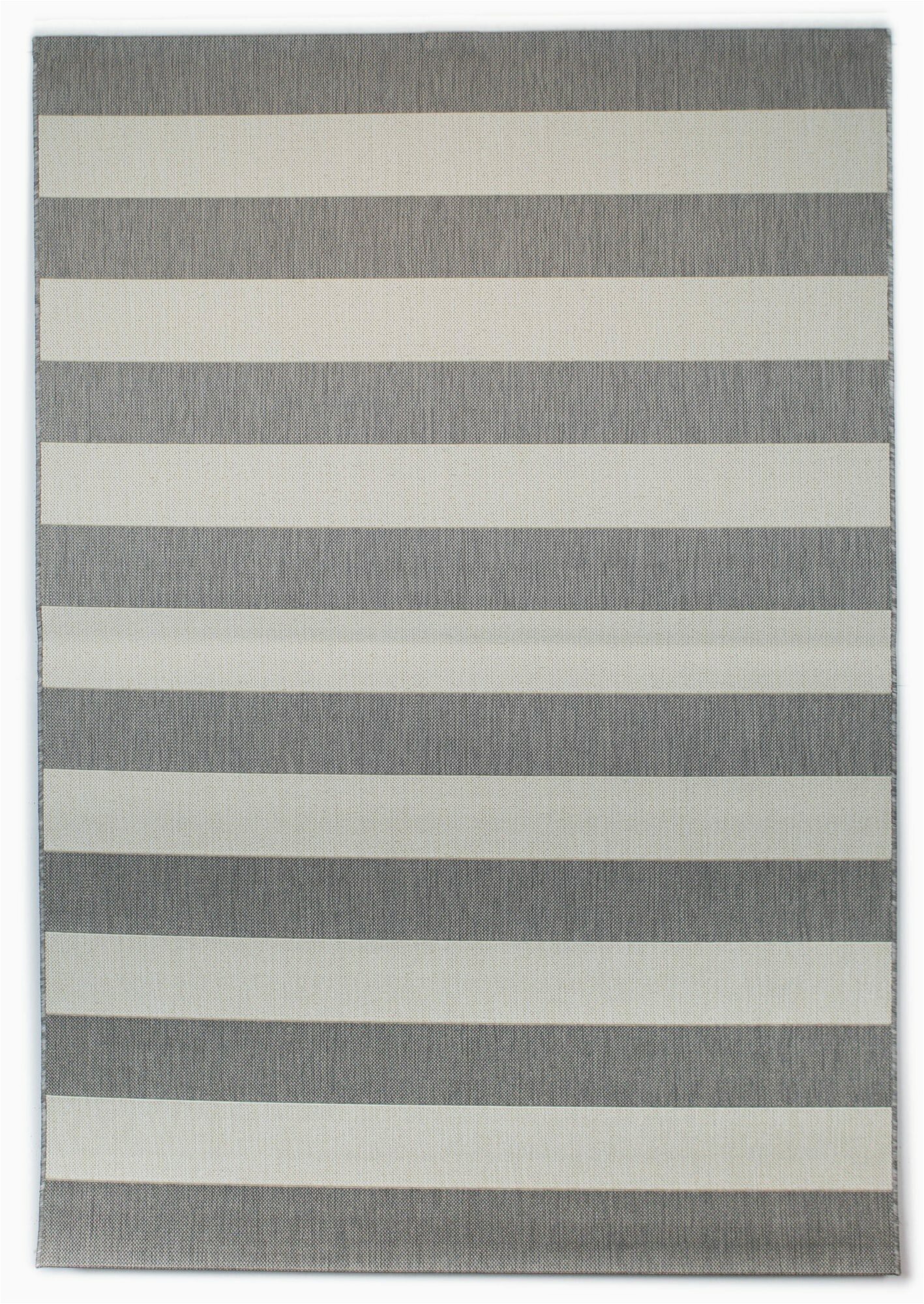 Grey and White Striped area Rug Gonsalez Striped Gray White Indoor Outdoor area Rug