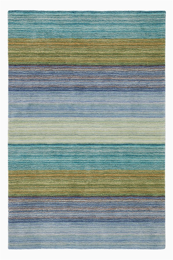 Hand Tufted Blue Wool Rug Pany C Hand Tufted Brushstroke area Rugs