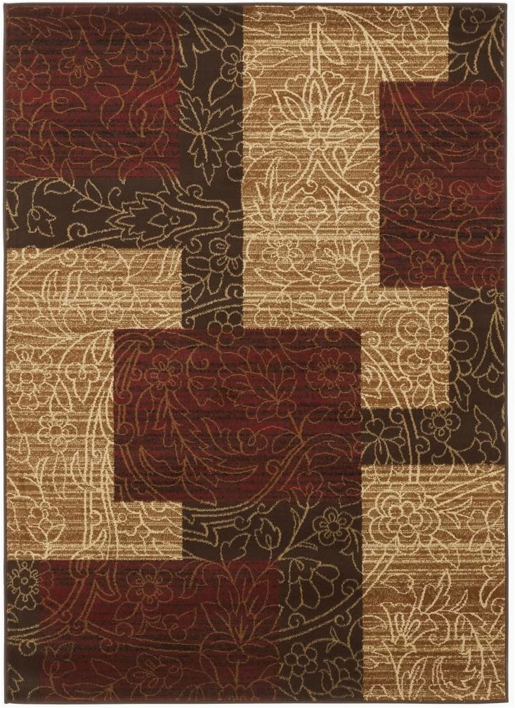 Home Dynamix Catalina Pierre area Rug Signature Design by ashley Rosemont Collection Rug 5 2 X 7 2" Red Brown Gold