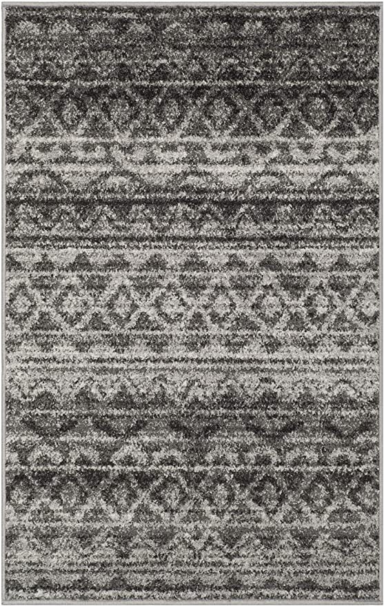 Ivory and Charcoal area Rug Safavieh Adirondack Collection Adr119n Ivory and Charcoal Modern Bohemian area Rug 2 6" X 4