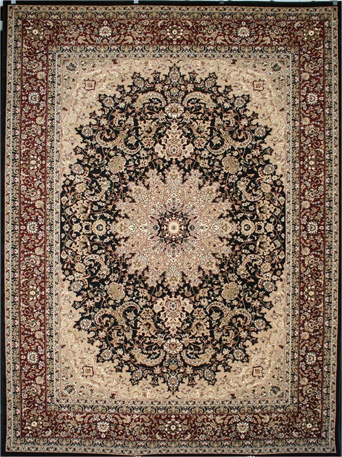 Large area Rugs at Ollies Feraghan New City Traditional isfahan Wool Persian area Rug 13 X 16 Black