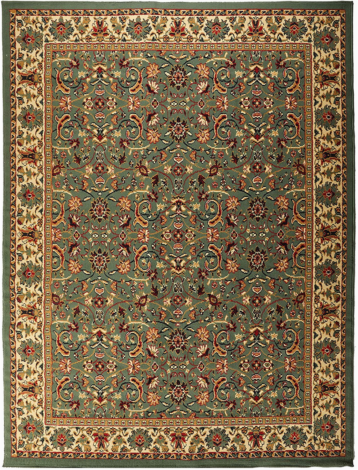 Large area Rugs Under 100 Traditional area Rug Medallion Green Rugs for Living Room 8×10 Under 100