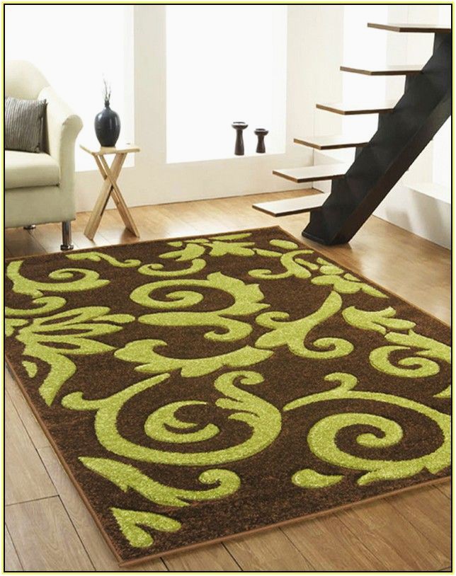 Lime Green and Black area Rug Brown and Lime Green area Rugs