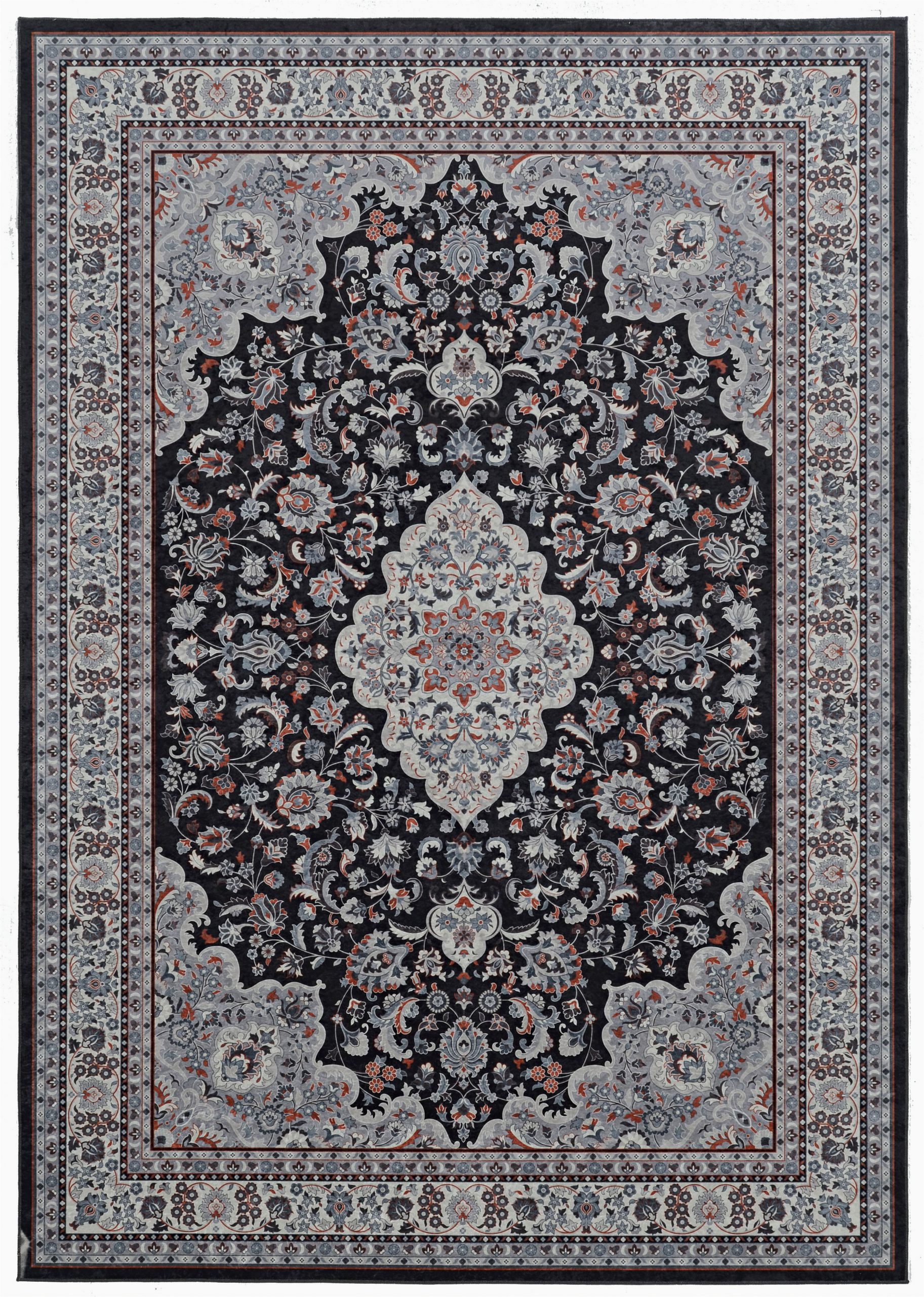 Mainstays Titan area Rug Black Emerald Collection Black Cream Rug Multiple Sizes Walmart