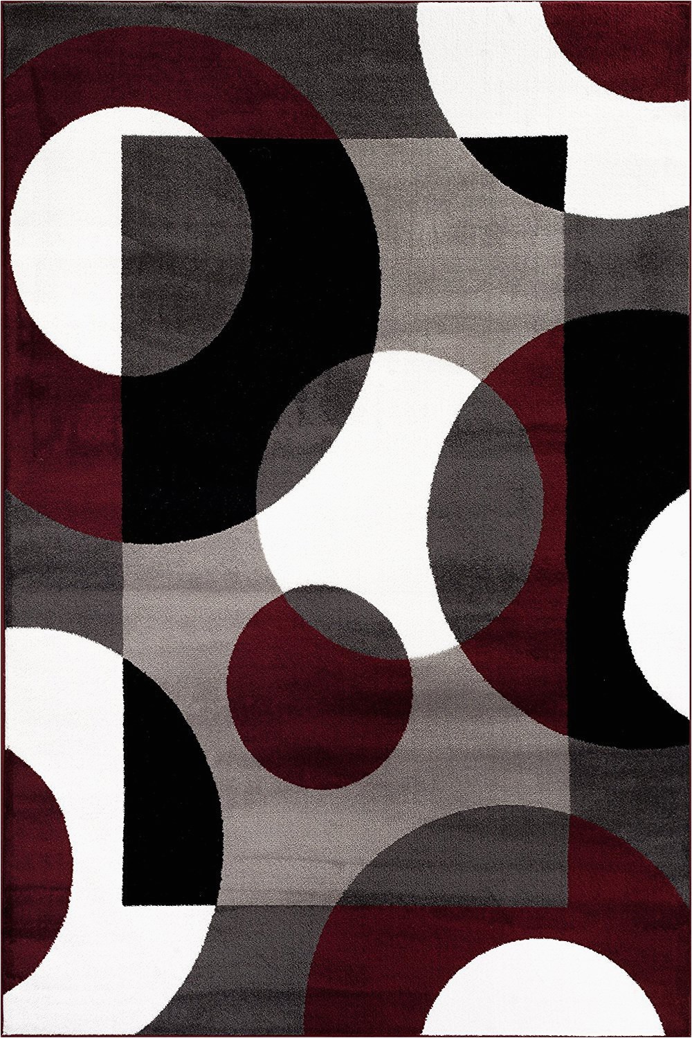 Maroon and Gray area Rugs Circle Gray Grey Burgundy area Rug – Modern Rugs and Decor